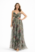 Encantador vestido largo con estampado floral Vanessa