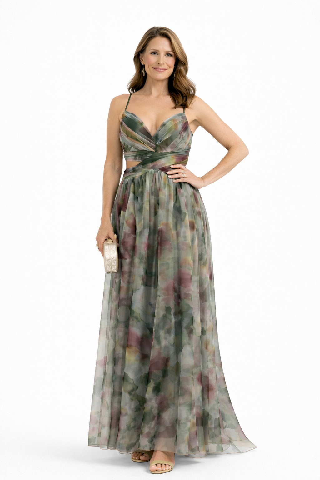 Encantador vestido largo con estampado floral Vanessa