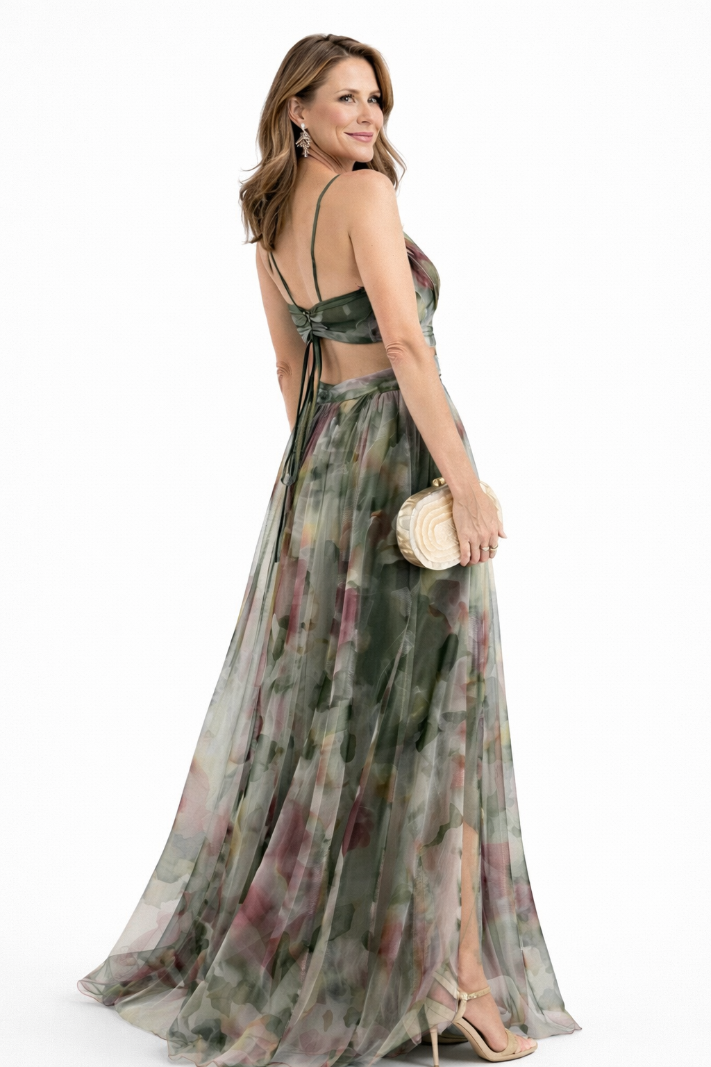 Encantador vestido largo con estampado floral Vanessa