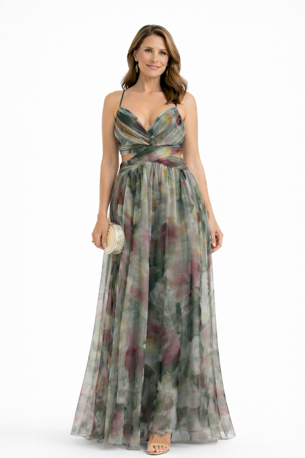 Encantador vestido largo con estampado floral Vanessa